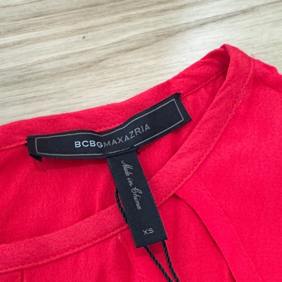 BCBGMaxAzria Vibrant Red Long Sleeve Dress - Picture 3 of 6